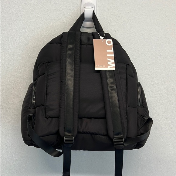 Wilo The Label | Black Puffer Drawstring  Backpack - Picture 8 of 12